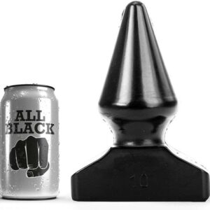 Butt Plug All Black a Forma Conica colore nero 20,5 cm