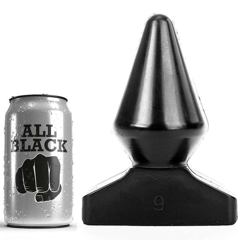 Plug Anale All Black a Forma di Cono colore nero 18,5 cm