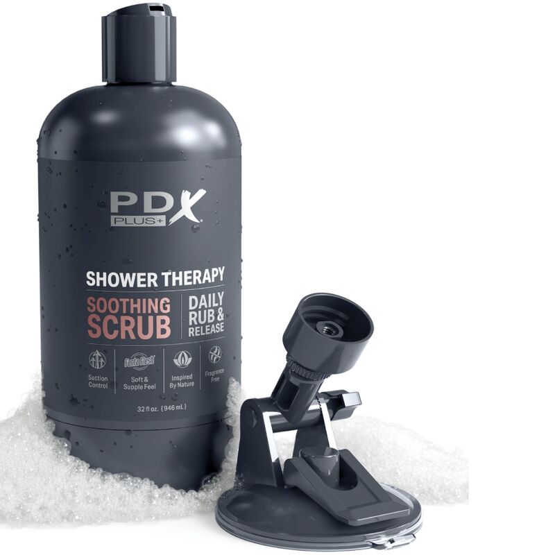 Masturbatore con Ventosa Shower Therapy Stroker – PDX Plus Marrone 4