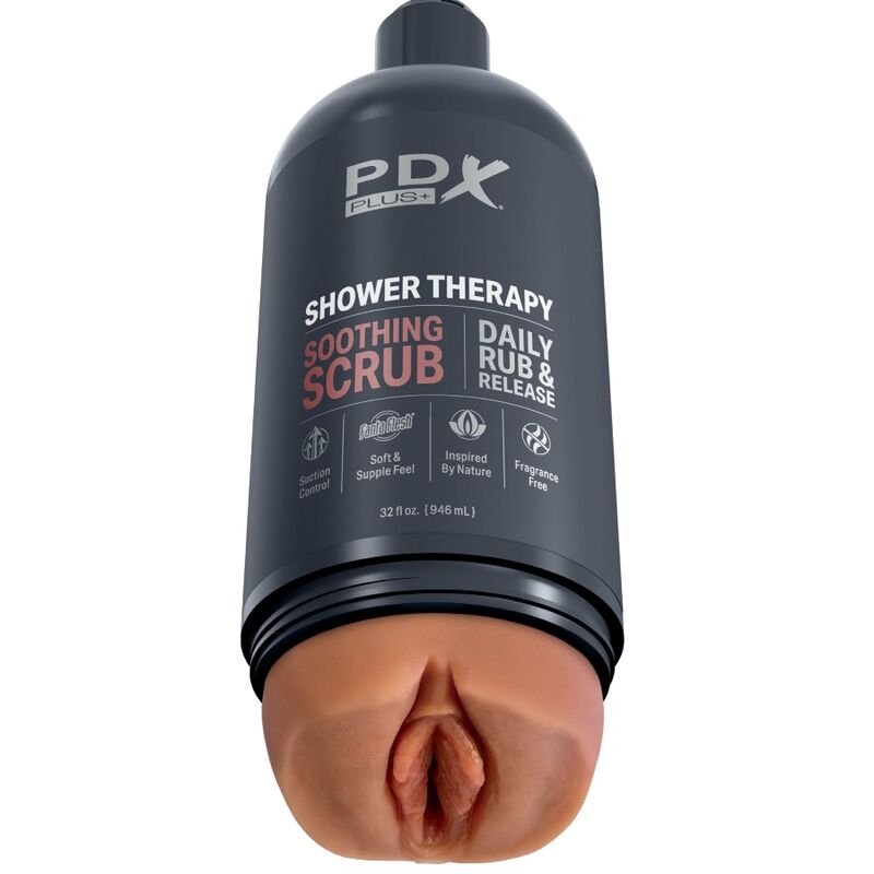 Masturbatore con Ventosa Shower Therapy Stroker – PDX Plus Marrone