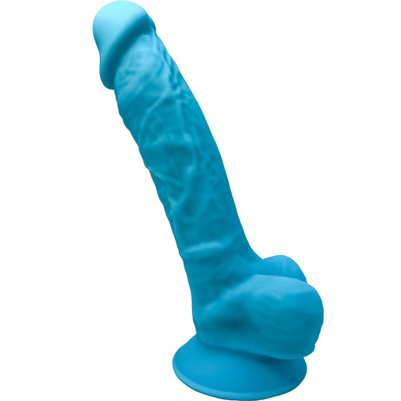 Pene Realistico Silexd Mod.1 Premium Silexpan Blu 17,5 Cm