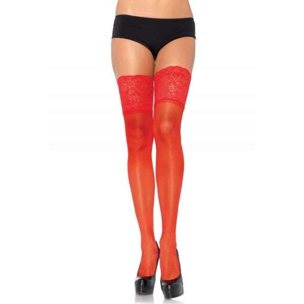 Calze Leg Avenue Autoreggenti Rosso