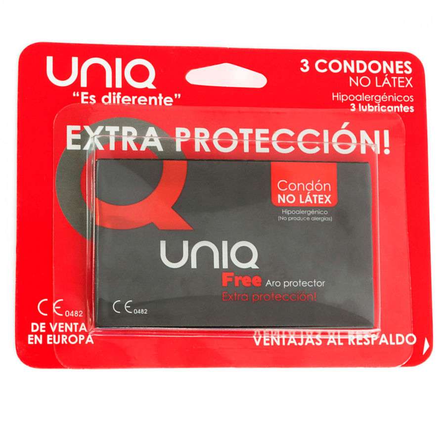 Preservativi Lattice Uniq Free con Anello 3 pezzi 3
