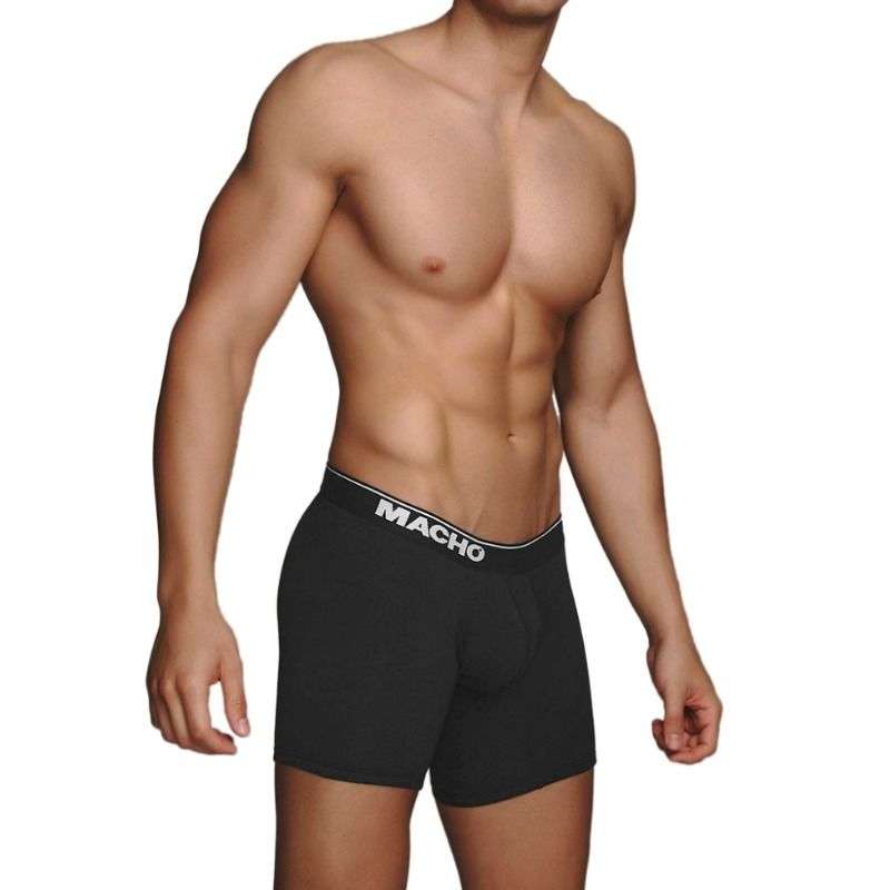 Boxer Uomo Nero Lungo  Macho Underwear 3