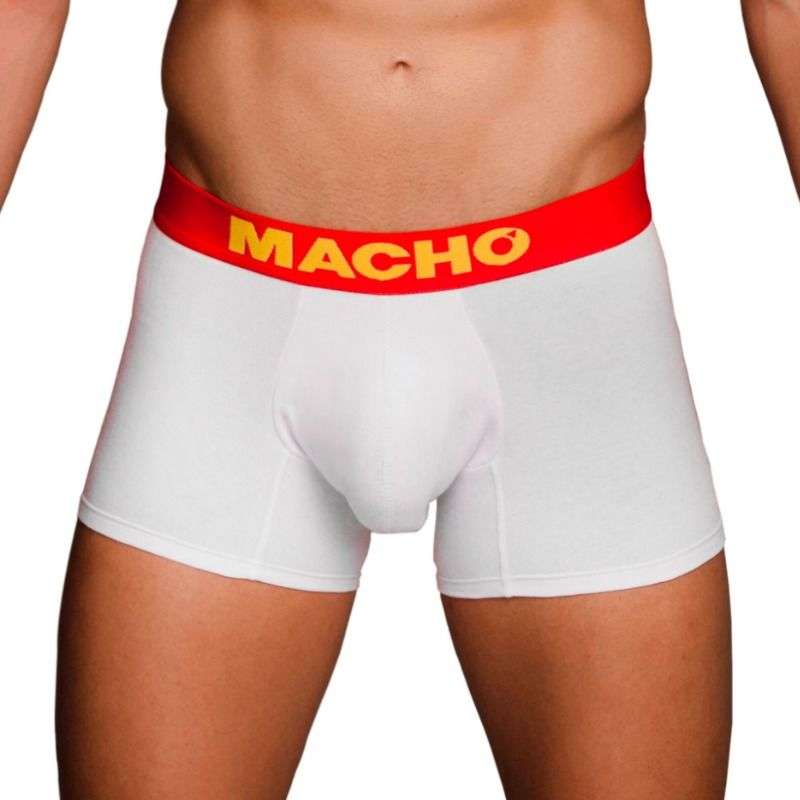 Boxer Uomo Sportivo Bianco e Rosso – Macho Underwear