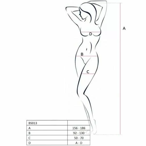 Bodystocking Passion Woman BS013 Stile Reggicalze Bianco Taglia Unica 2