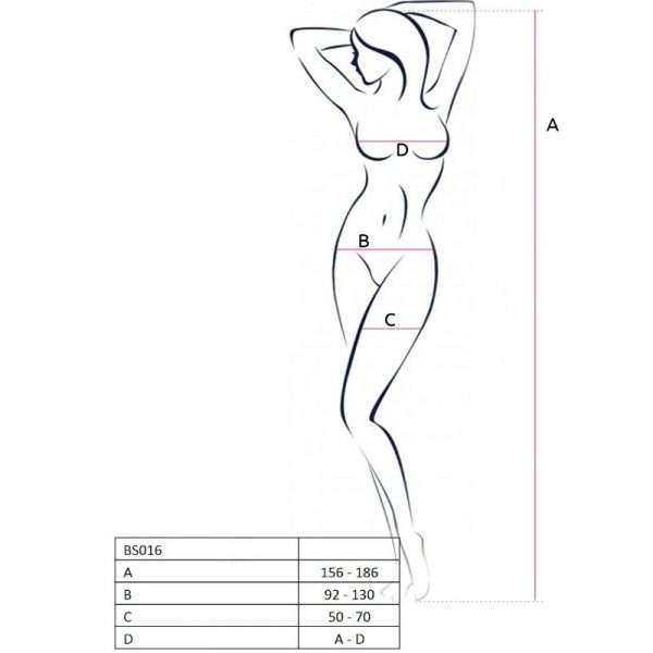 Bodystocking Passion Woman BS016 Reggiseno e Calze Nero Taglia Unica 3