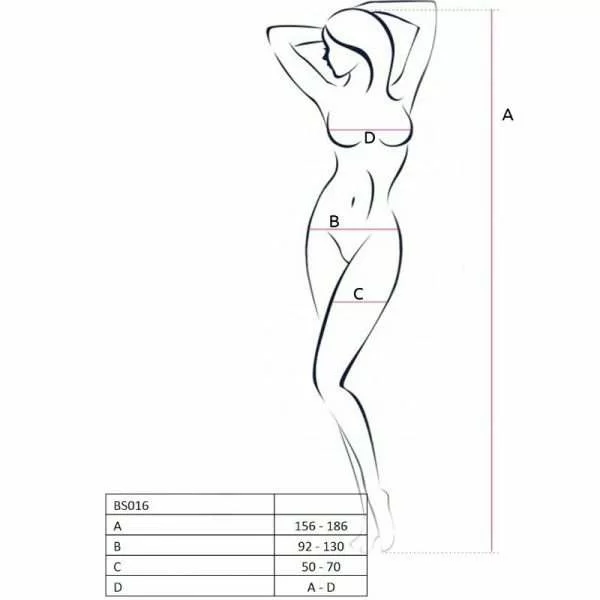 Bodystocking Passion Woman BS016 Reggiseno e calze Bianco Taglia Unica 2