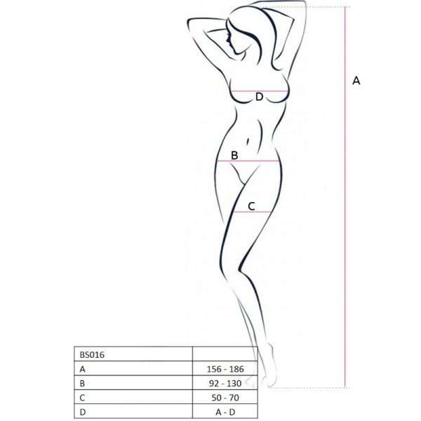 Bodystocking Passion Woman BS016 Reggiseno e Calze Rosso Taglia Unica 2