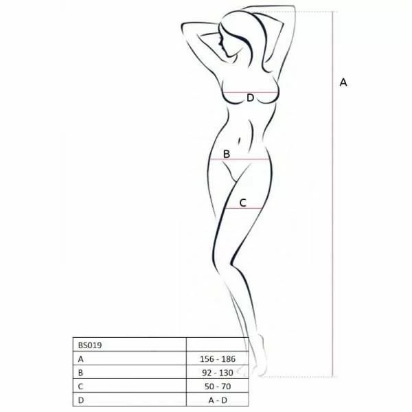 Bodystocking a Rete Passion Woman Nero – Taglia Unica 2