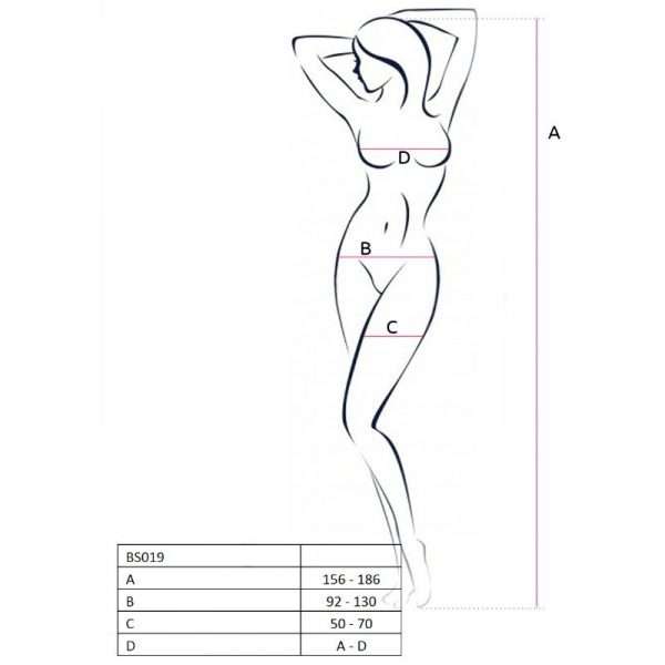 Catsuit Passion Woman BS019 Stile Body e Calze Bianco Taglia Unica 2