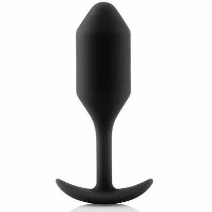 Buttplug B-Vibe Snug 2 in Silicone nero con custodia