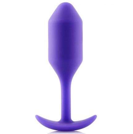 Buttplug B-Vibe Snug 2 in Silicone viola con custodia