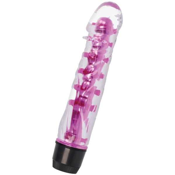 Vibratore in Jelly Glossy Lenny colore Rosa 14 cm
