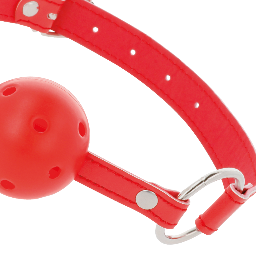 Ball Gag Darkness Breathable Clamp Colore Rosso