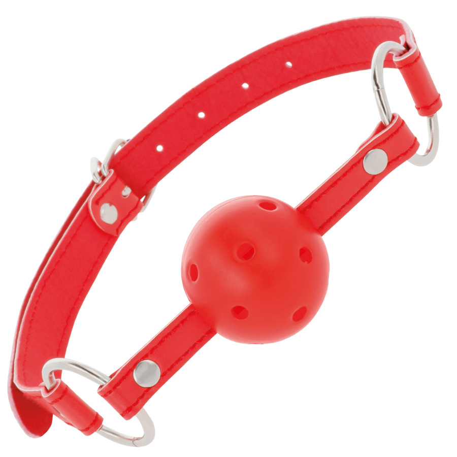 Ball Gag Darkness Breathable Clamp Colore Rosso