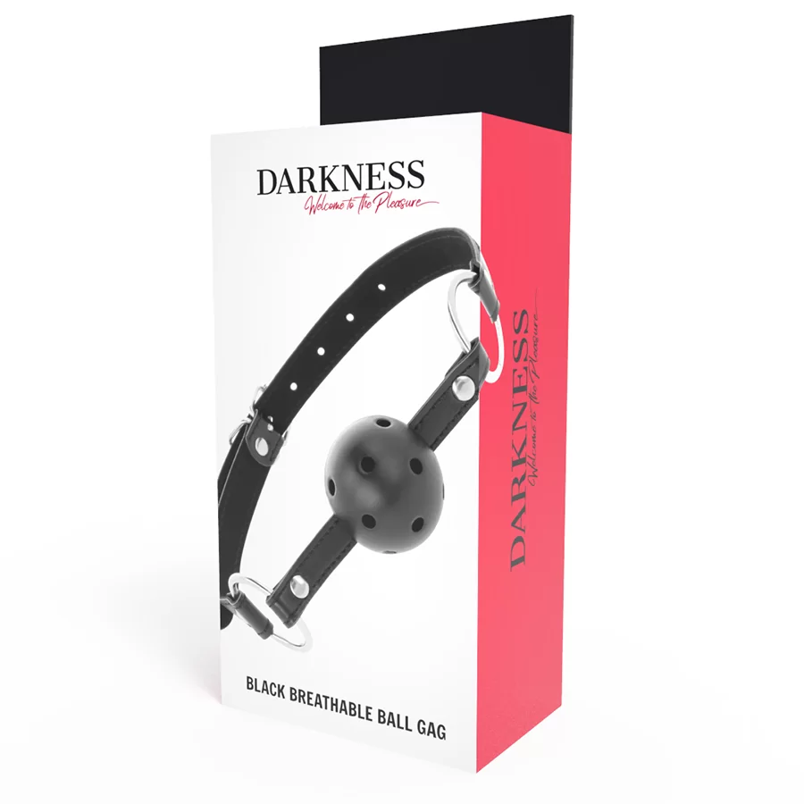 Ball Gag Darkness Breathable Clamp Colore Nero