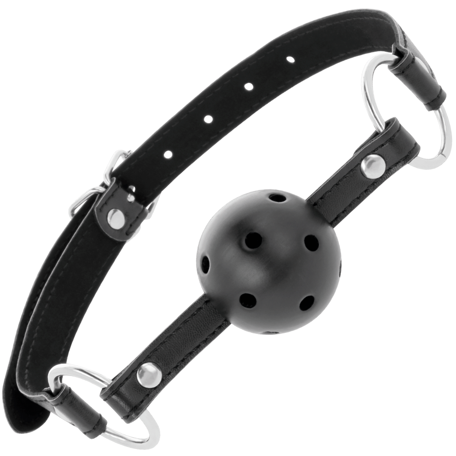 Ball Gag Darkness Breathable Clamp Colore Nero