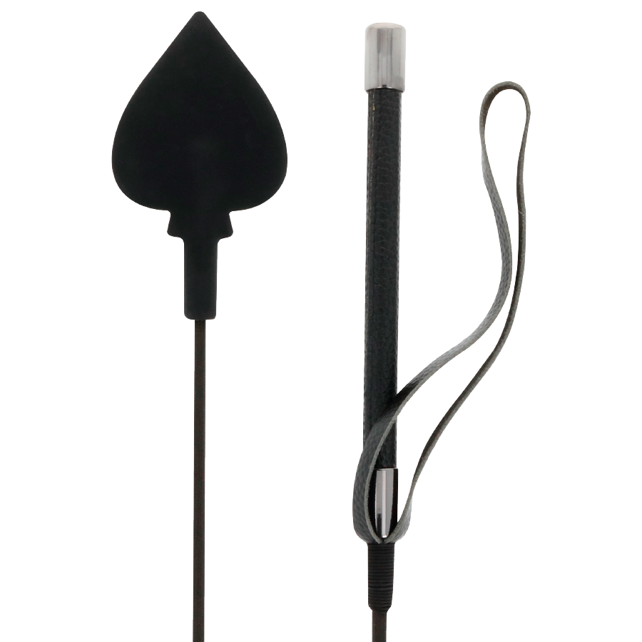 Frustino Sadomaso Darkness Riding Crop in Silicone Nero