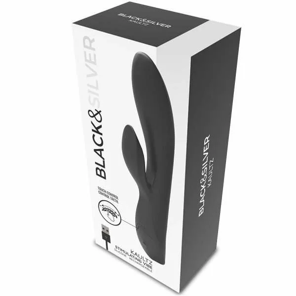 Vibratore Rabbit Black Silver Kaultz Touch Control nero 3