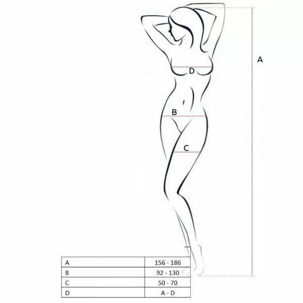 Bodystocking Passion Woman BS049 Corpetto e Calze Bianco Taglia Unica 2
