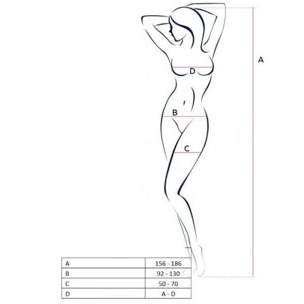 Bodystocking Passion Woman BS054 con Incrocio Centrale Bianco 2