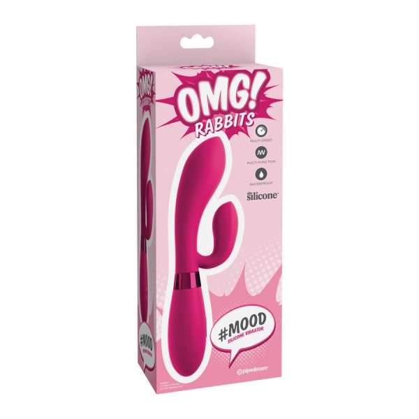 Vibratore Rabbit OMG Mood in Silicone 10 Modalita’ Vibrazione rosa 2