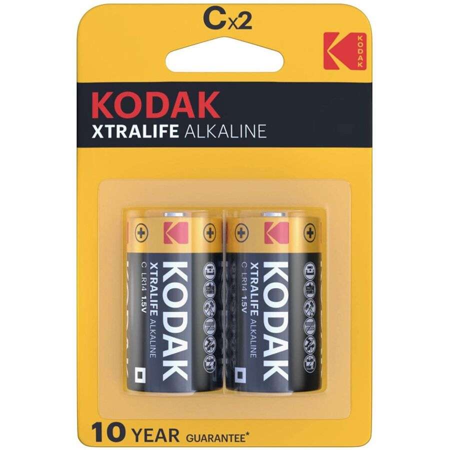 Batterie Alcaline Kodak Xtralife C 2 Unità
