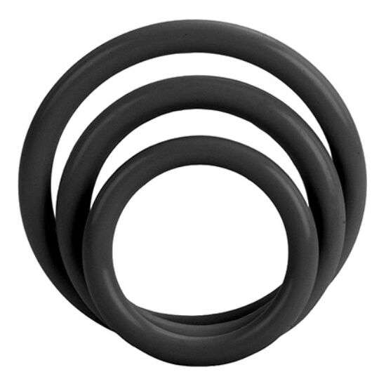 Set 3 Anelli Fallici nero – Calex Tri-Rings