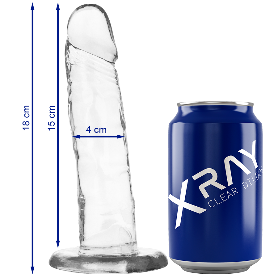 Dildo Jelly con Ventosa 18cm – X Ray Clear