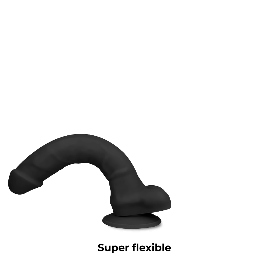 Dildo Flessibile in Silicone Cockmiller – 13 cm Nero