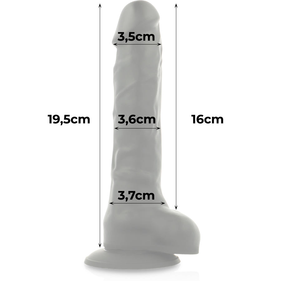 Dildo Flessibile in Silicone Cockmiller – 19,5 cm Nero
