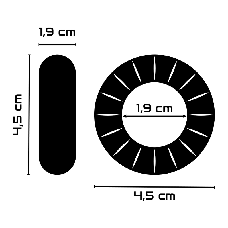 Anello per Pene Super Flessibile Powering 4.5 cm PR07 nero