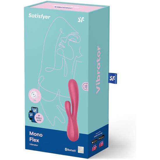 Vibratore con Stimolatore Clitoride Satisfyer Mono Flex Rosso con App