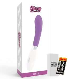 Vibratore Punto G Glossy John Viola e Bianco