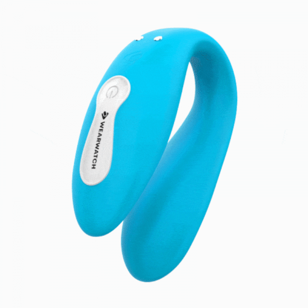 Stimolatore Wearwatch Dual Pleasure Cotrollo da Polso Azzurro e Bianco