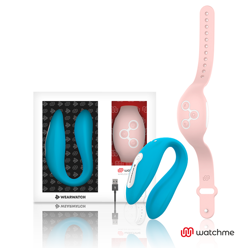 Masturbatore Wearwatch Dual Pleasure con Telecomando blu/ rosa